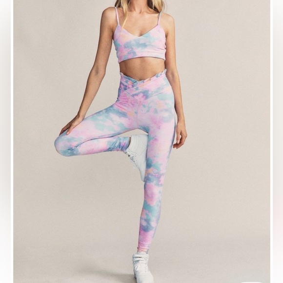 loveshackfancy Other - LoveShackFancy X Beach Riot Womens Yoga Set Cotton Candy Lover Print Swiftie S